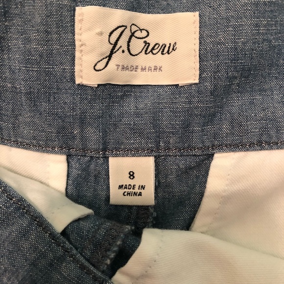 Jcrew chambray cotton tie-waist short size 8 - Picture 7 of 8
